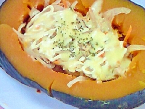 輪切りかぼちゃのマヨチーズグラタン